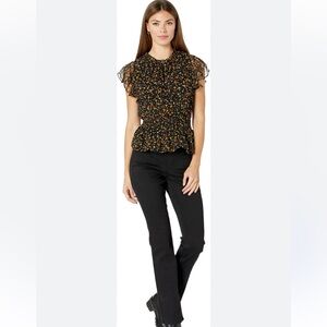 NWT Draper james kacey smoked waist blouse XL